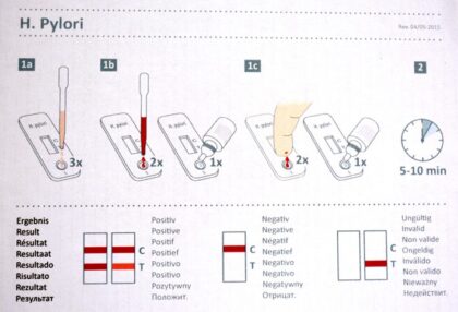 Test H.Pylori Ac en sangre, suero o plasma, formato casete - Imagen 2