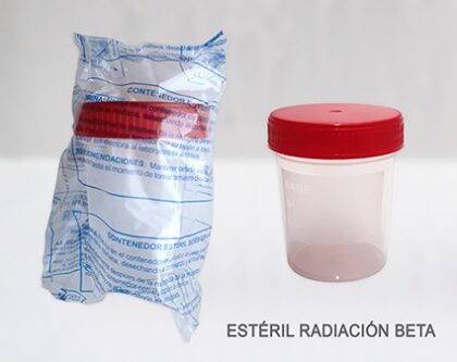 Contenedor de muestras 120 ml con tapa a rosca, Estéril R